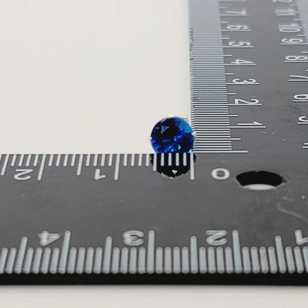 New Blue CZ 925 Sterling Silver earrings